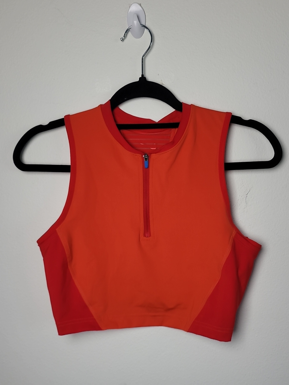 Nike Pro Dri-FIT Women's Sports Bra Cropped Zip Tank Top Sz Med
